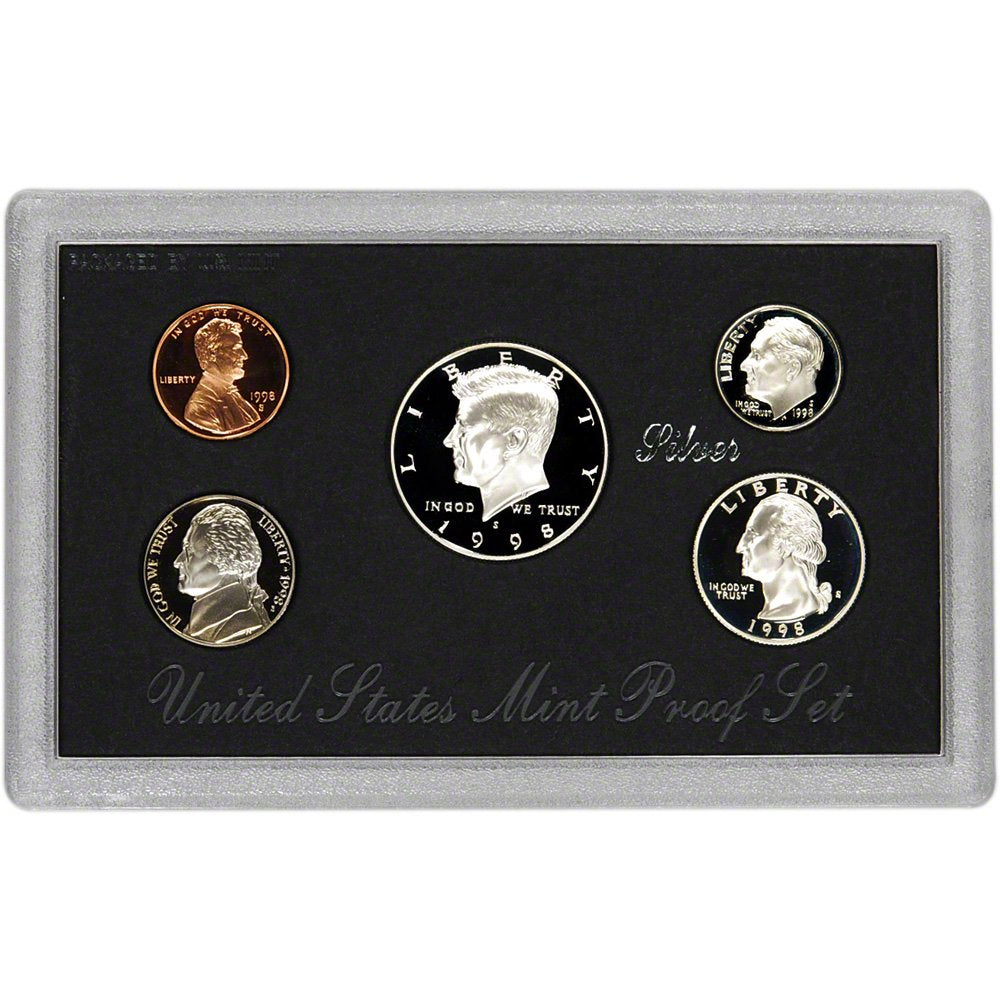 1998 Silver Proof Set - 5 Coins - CoinsTV