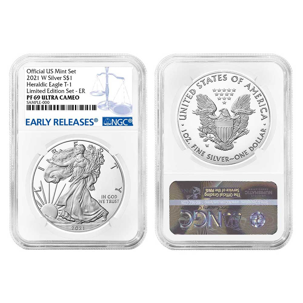 2021 American Eagle Limited Edition Collection 6 pc Set - NGC PF69UC ER Blue Label - CoinsTV