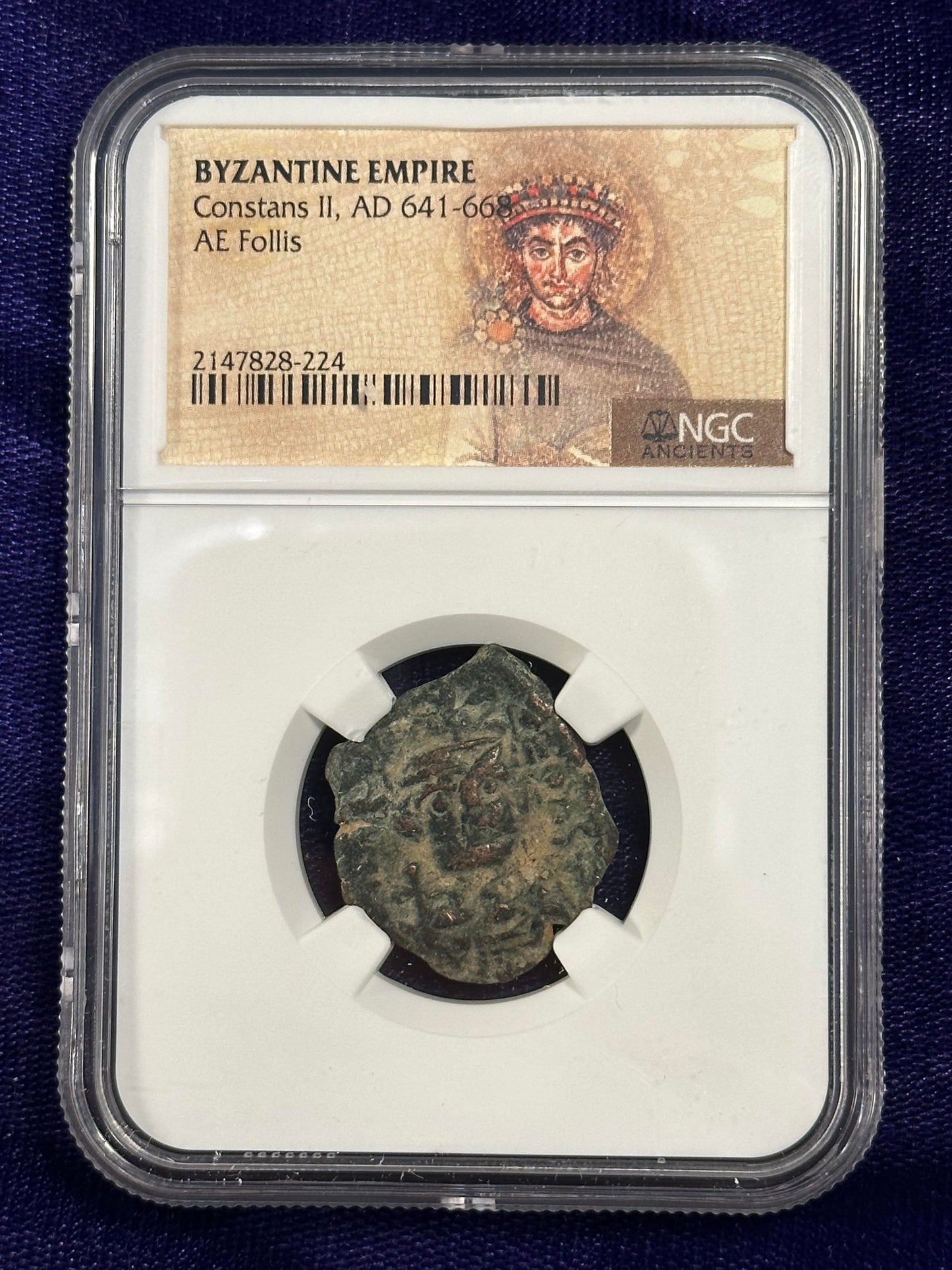 Byzantine Empire - AE Follis - NGC Certified
