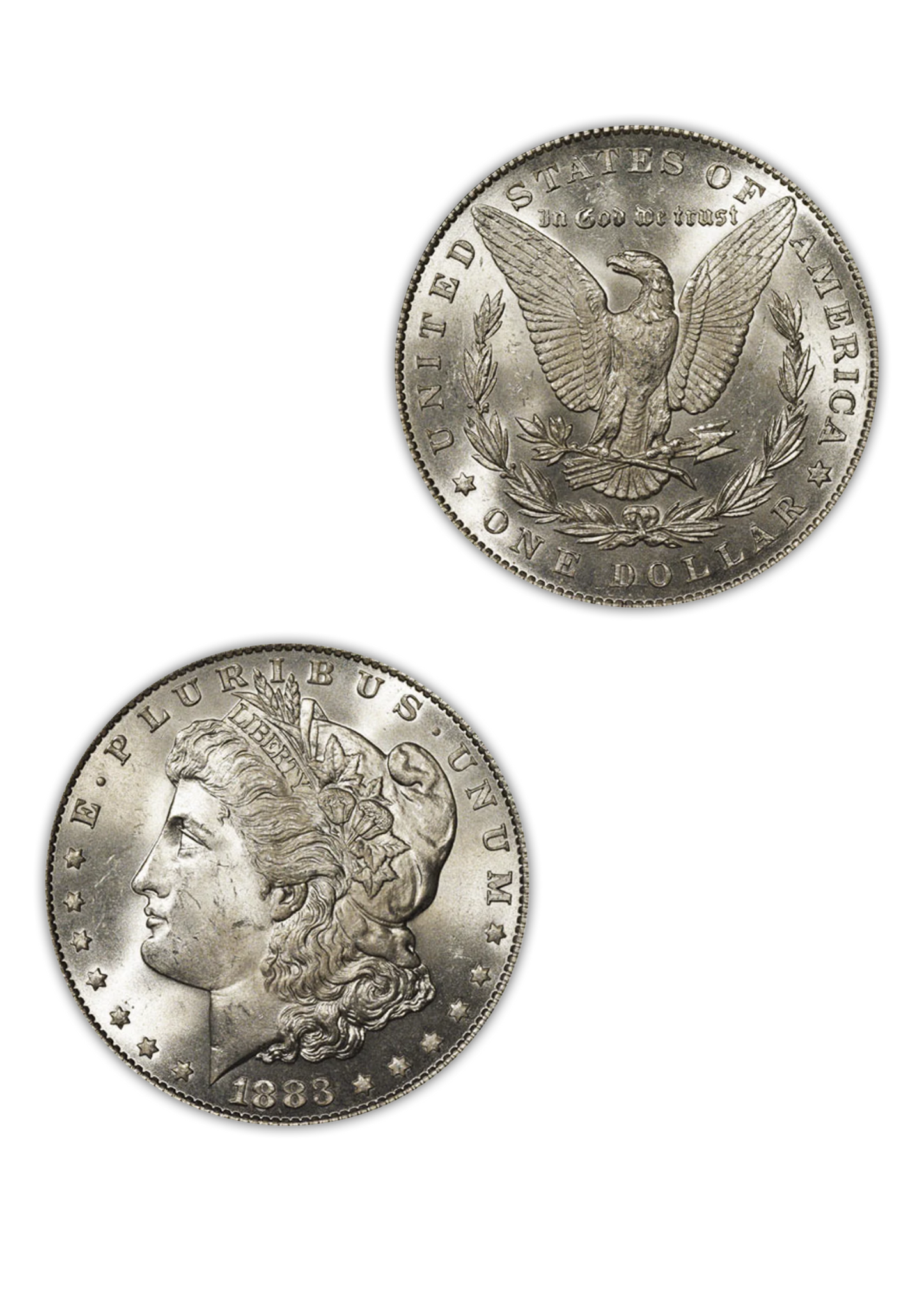 1883 Morgan Silver Dollar Philadelphia - Brilliant Uncirculated