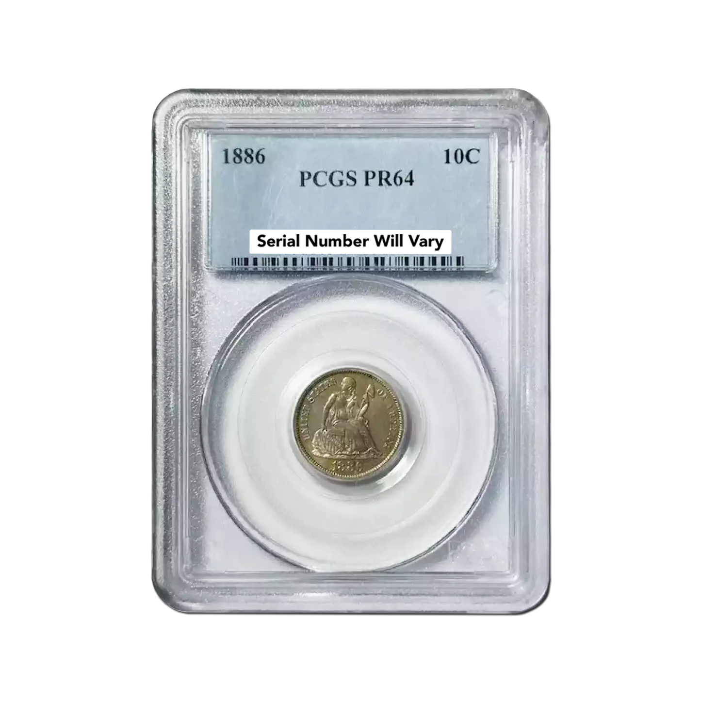1886 Seated Liberty Dime - PCGS PR64 - CoinsTV