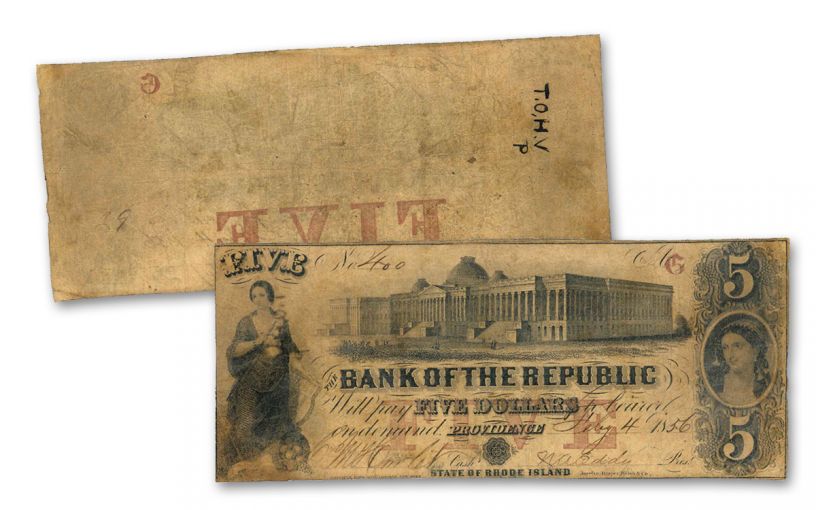 Rhode Island Bank Hoard $5 Note - CoinsTV
