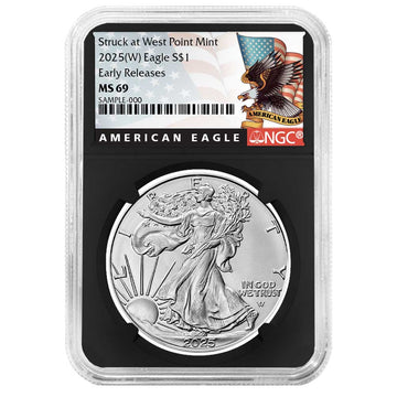 2025-W Silver Eagle - Black Label Retro Core - NGC MS69 ER
