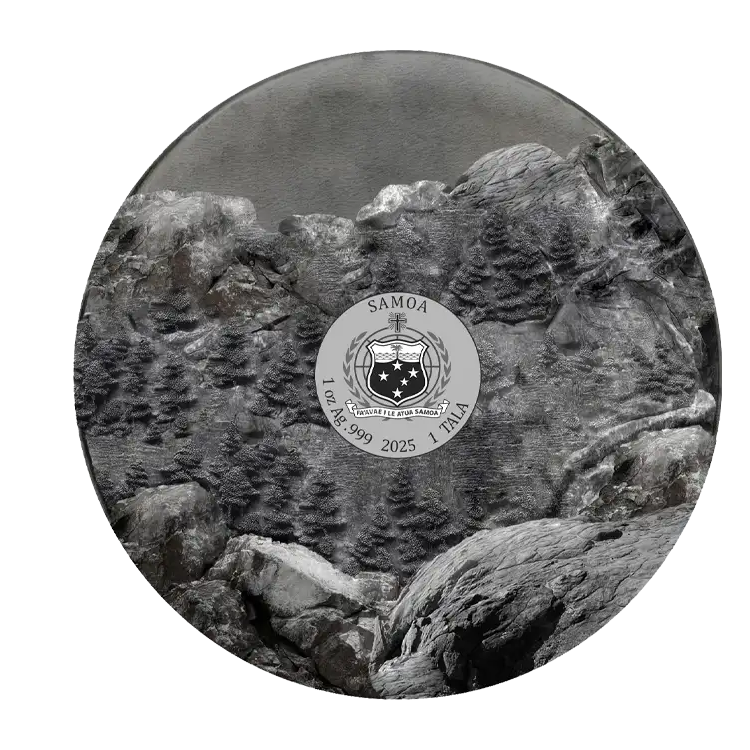 2025 Samoa Mount Rushmore Ultra-Ultra High Relief Antiqued 2 oz Silver Coin