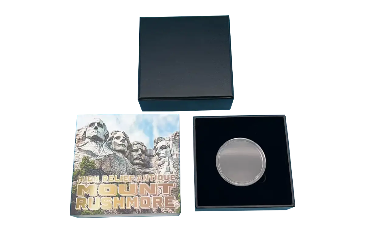 2025 Samoa Mount Rushmore Ultra-Ultra High Relief Antiqued 2 oz Silver Coin