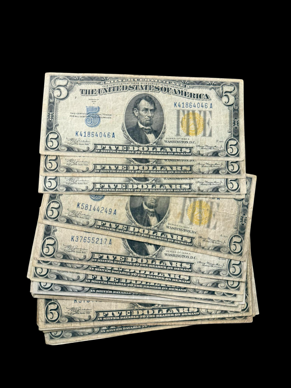 1934 $5 North Africa Emergency Currency Notes - Circulated - CoinsTV