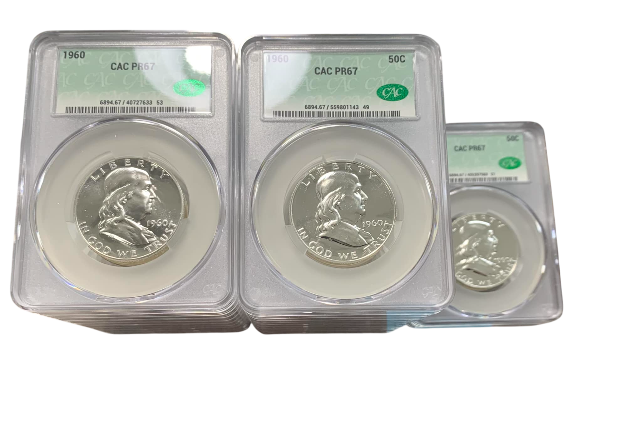 1960 Franklin Silver Half Dollar - CAC PR67 - CoinsTV