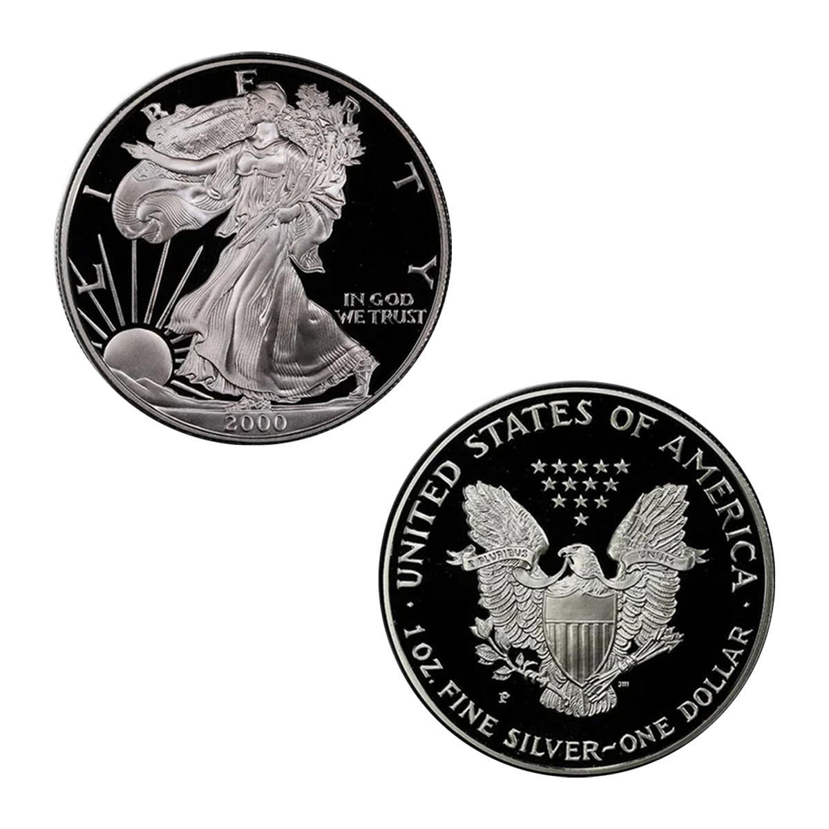 2000-P Silver Eagle - PCGS PR70 DCAM TD Rogers Signature