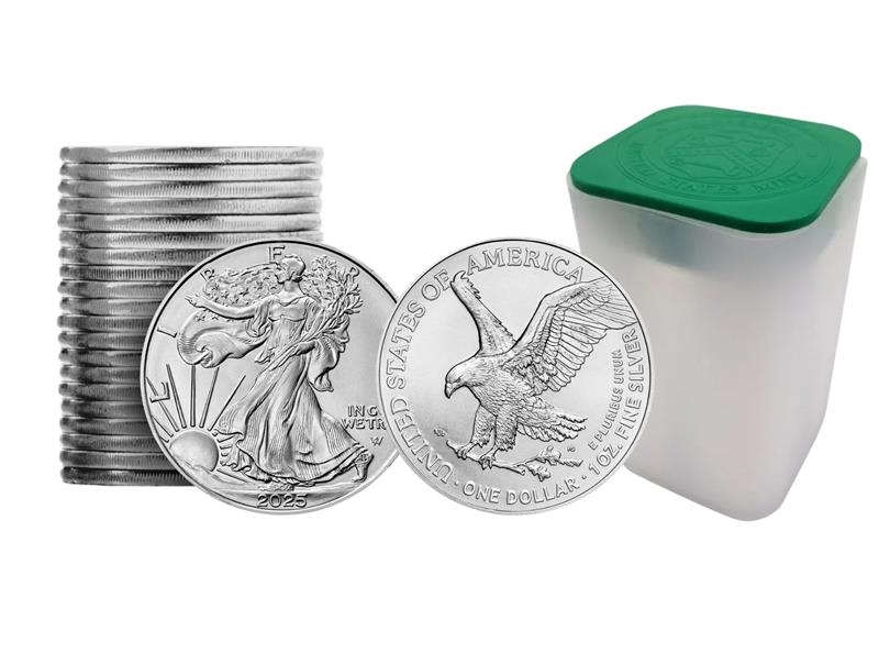 2025 Silver Eagle - 20 Pack - Brilliant Uncirculated - CoinsTV