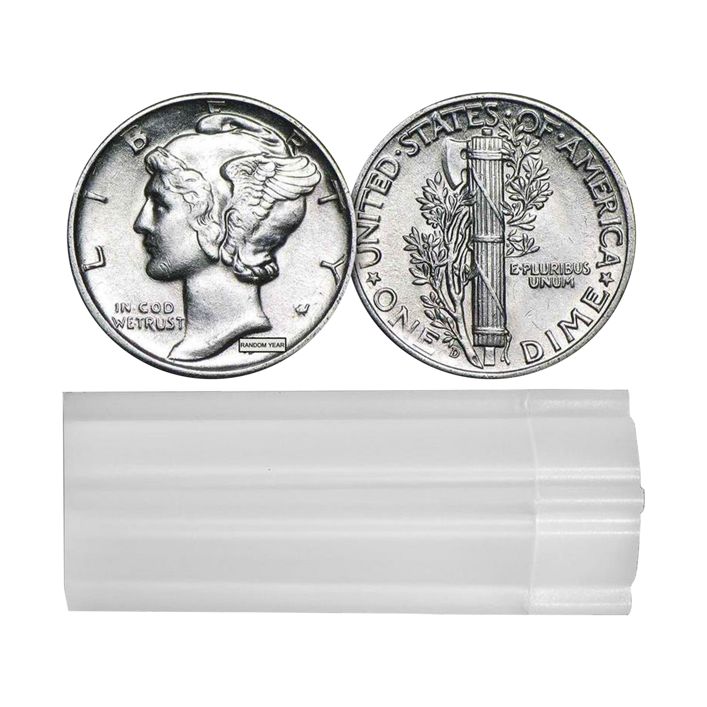 Mercury Dime 90% Silver Almost Uncirculated - Roll of 50