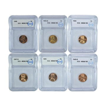 Lincoln Wheat Cent ICG MS66 RD Grab Bag - CoinsTV