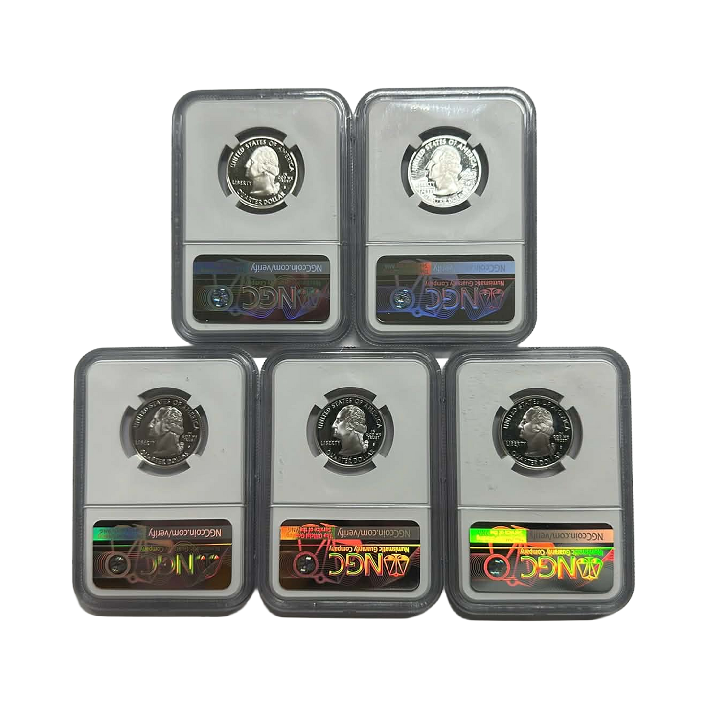 2000-2002-S Silver Quarters NGC PF69 UCAM San Francisco Label Grab Bag - CoinsTV