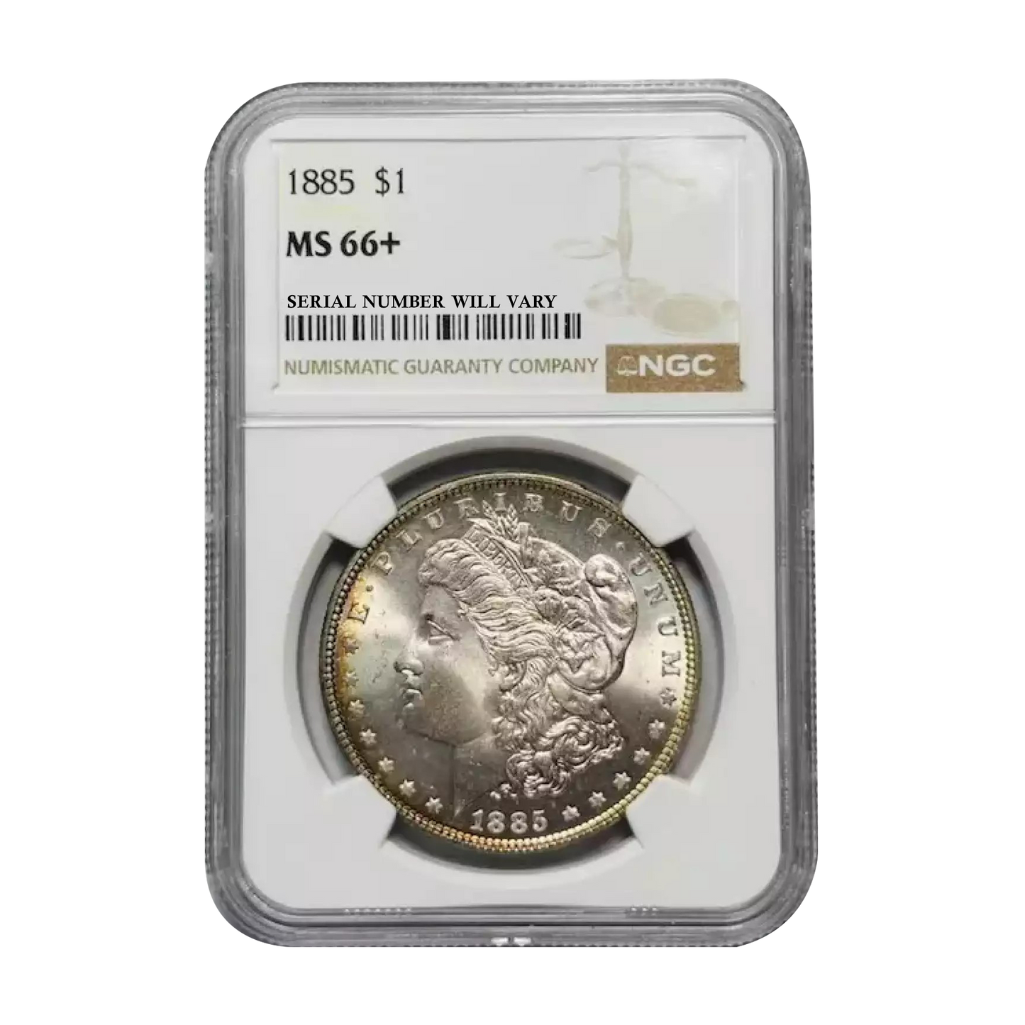 1885 Morgan Silver Dollar Philadelphia - NGC MS66+