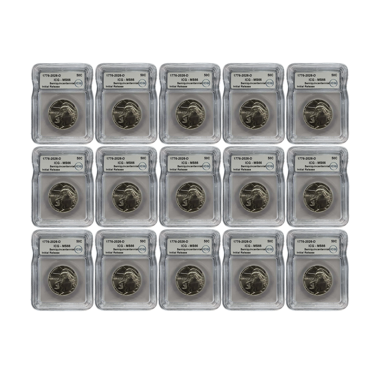 2026-D Enduring Liberty Semiquincentennial Half Dollar - ICG MS66 Initial Release - CoinsTV