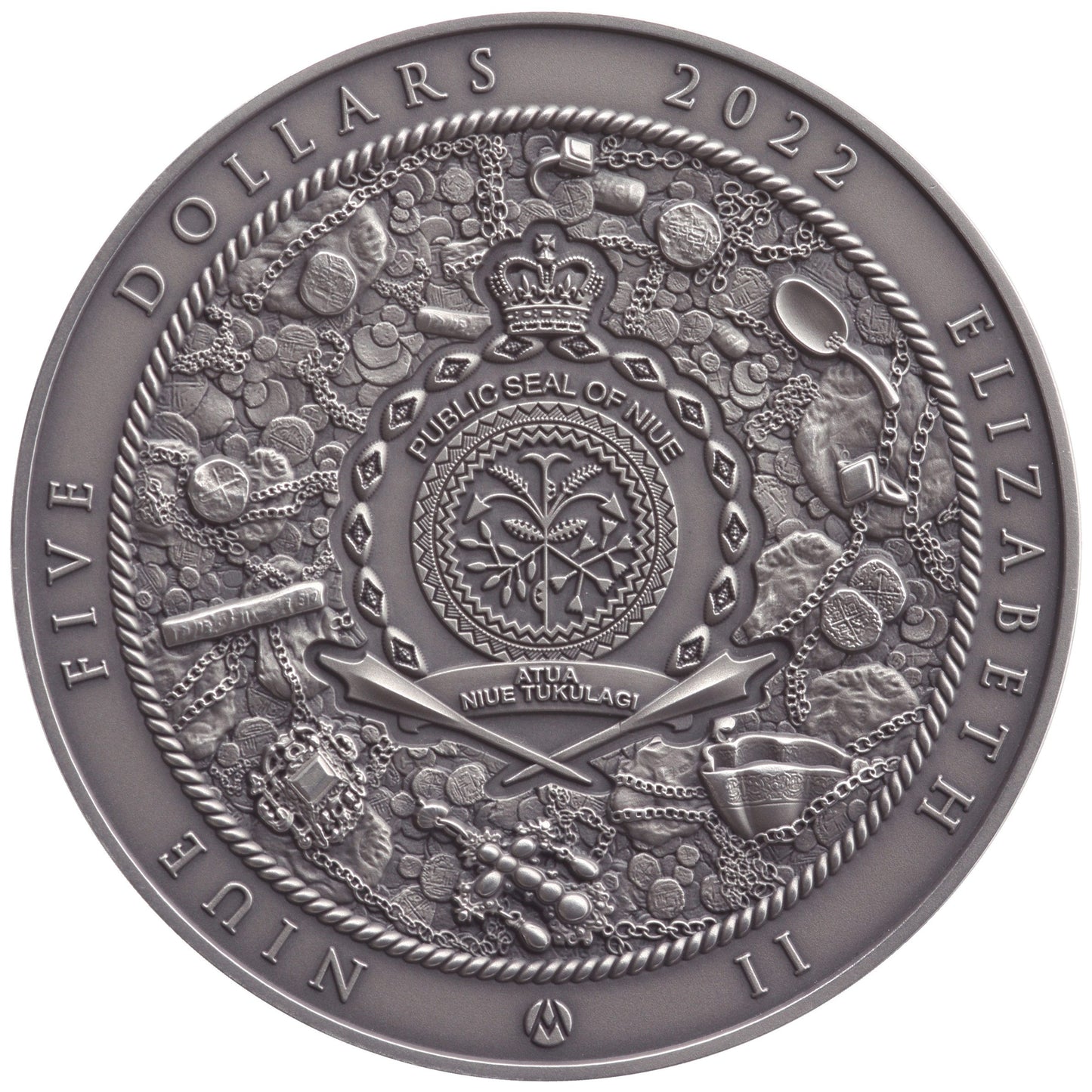 2022 Niue Atocha Shipwreck 2 oz Silver Coin - CoinsTV