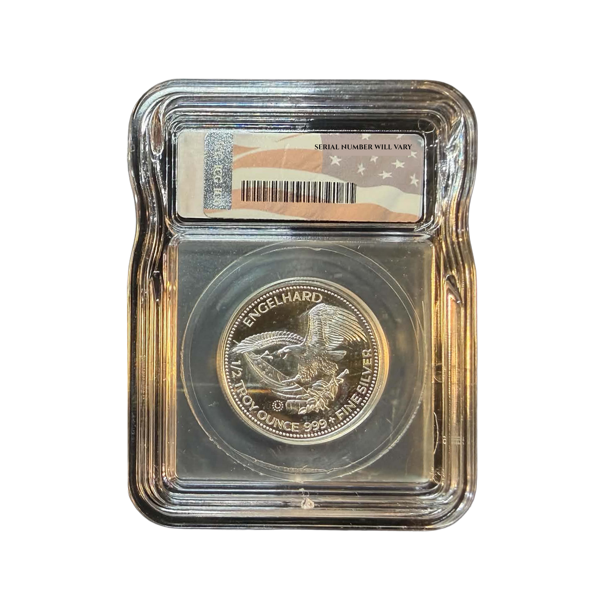 2026 Engelhard American Prospector 1/2 oz Silver - ICG GEM BU