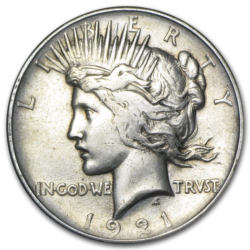 1921 Peace Silver Dollar - High Relief - VG