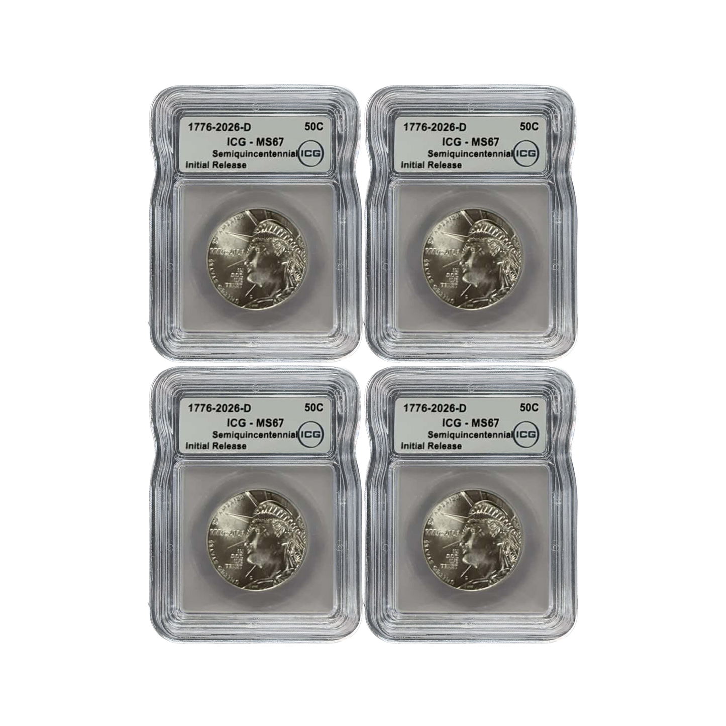 2026-D Enduring Liberty Semiquincentennial Half Dollar - ICG MS67 Initial Release - CoinsTV