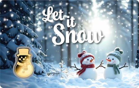 2024 Chad Let It Snow 1/1000 oz Gold Coin in Card