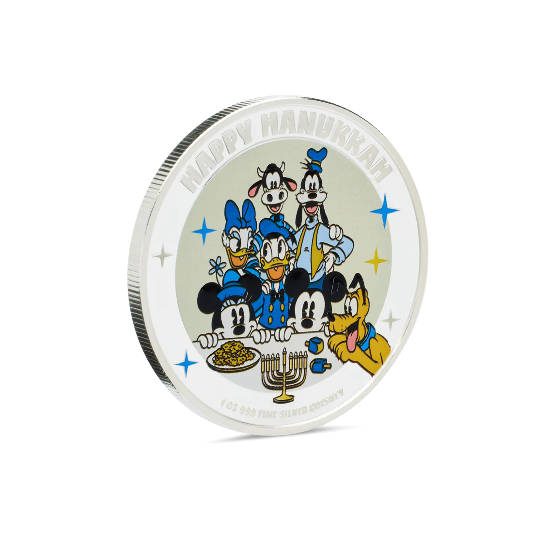 2024 Happy Hanukkah Disney Season's Greetings 1 oz Silver - CoinsTV