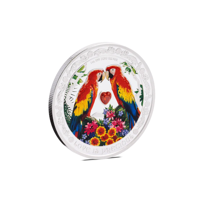 2024 Love is Precious - Macaw 1 oz Silver Coin