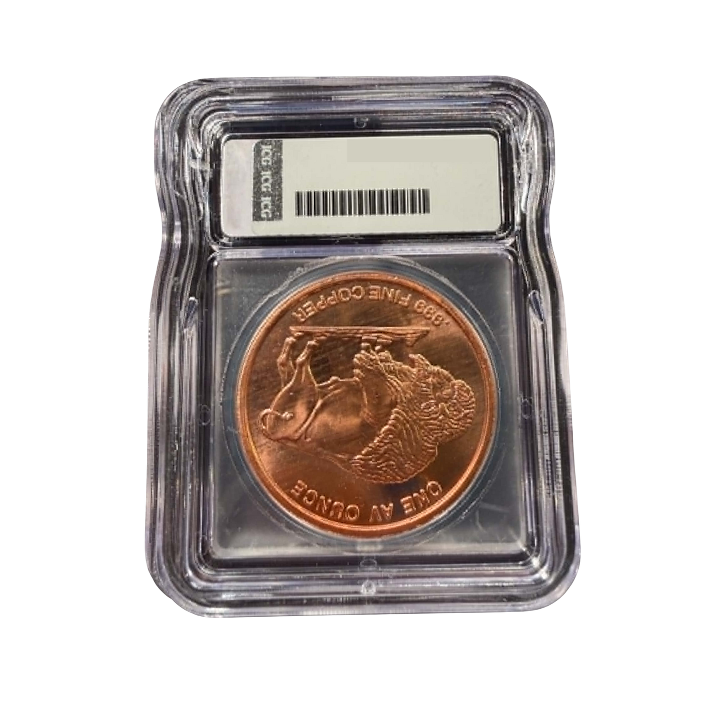 Historic Buffalo Tribute 1 oz Copper Round - ICG Gem BU