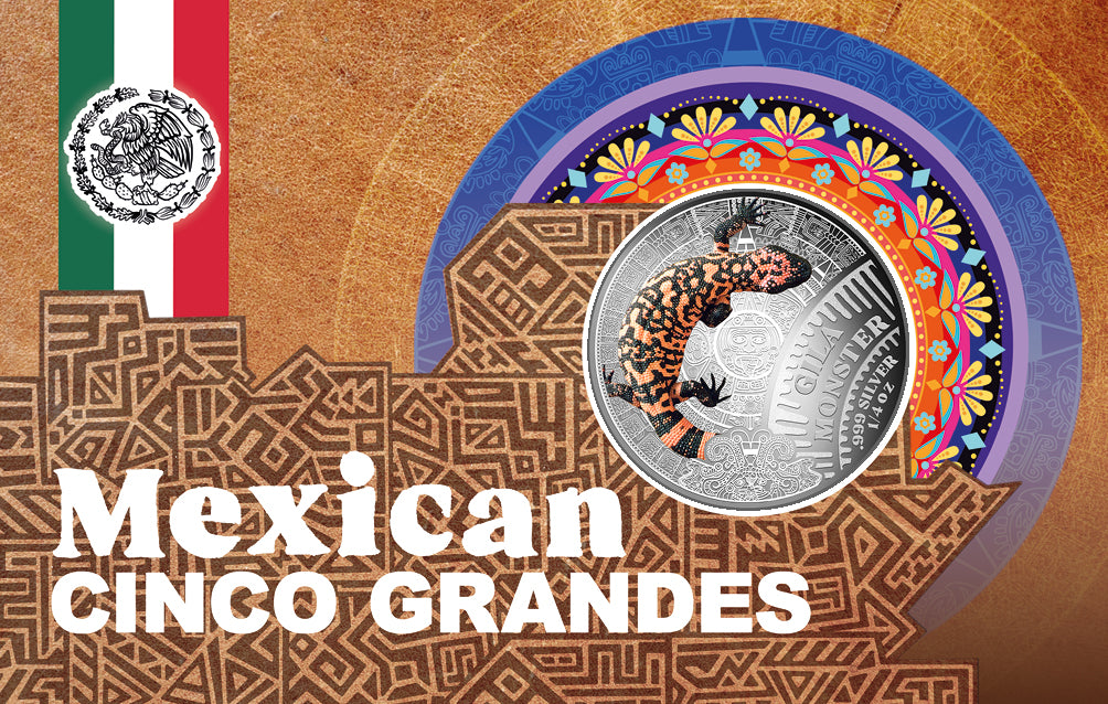 2026 Cameroon Cinco Grandes Gila Monster 1/4 oz Silver Coin in Card