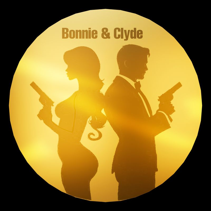2025 Niue Gangsters Bonnie and Clyde 1/1000 oz Gold Coin in Card - CoinsTV