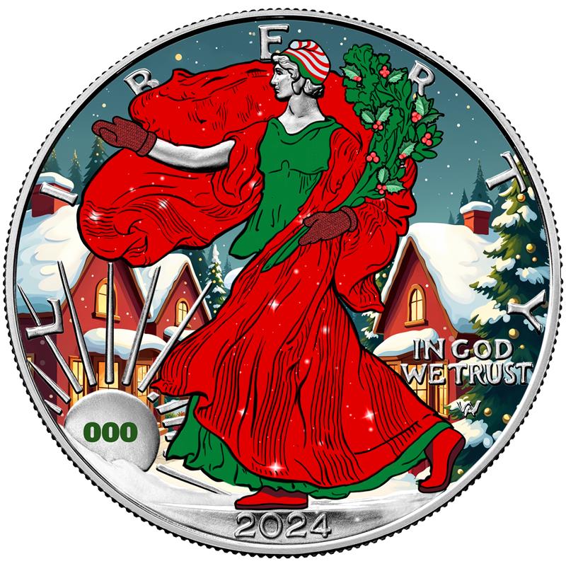 2024 Chromatics Christmas Silver Eagle - CoinsTV