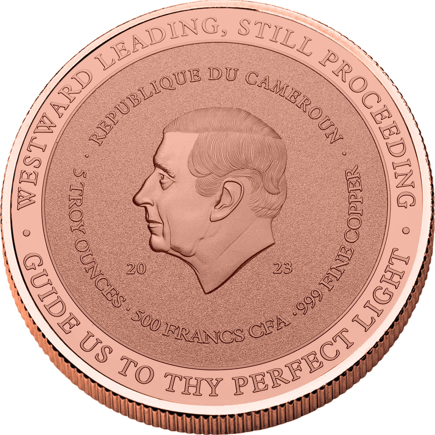 2023 Cameroon Star of Wonder Colorized 5 oz Copper Coin - CoinsTV