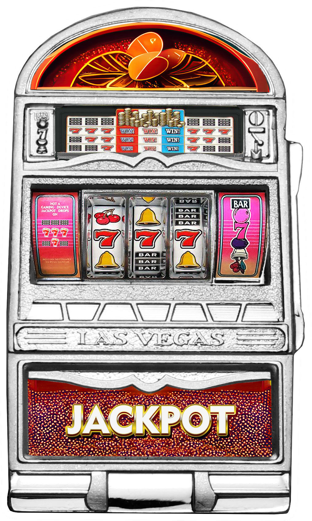 2024 Cameroon Slot Machine Shaped 1 oz Silver Coin