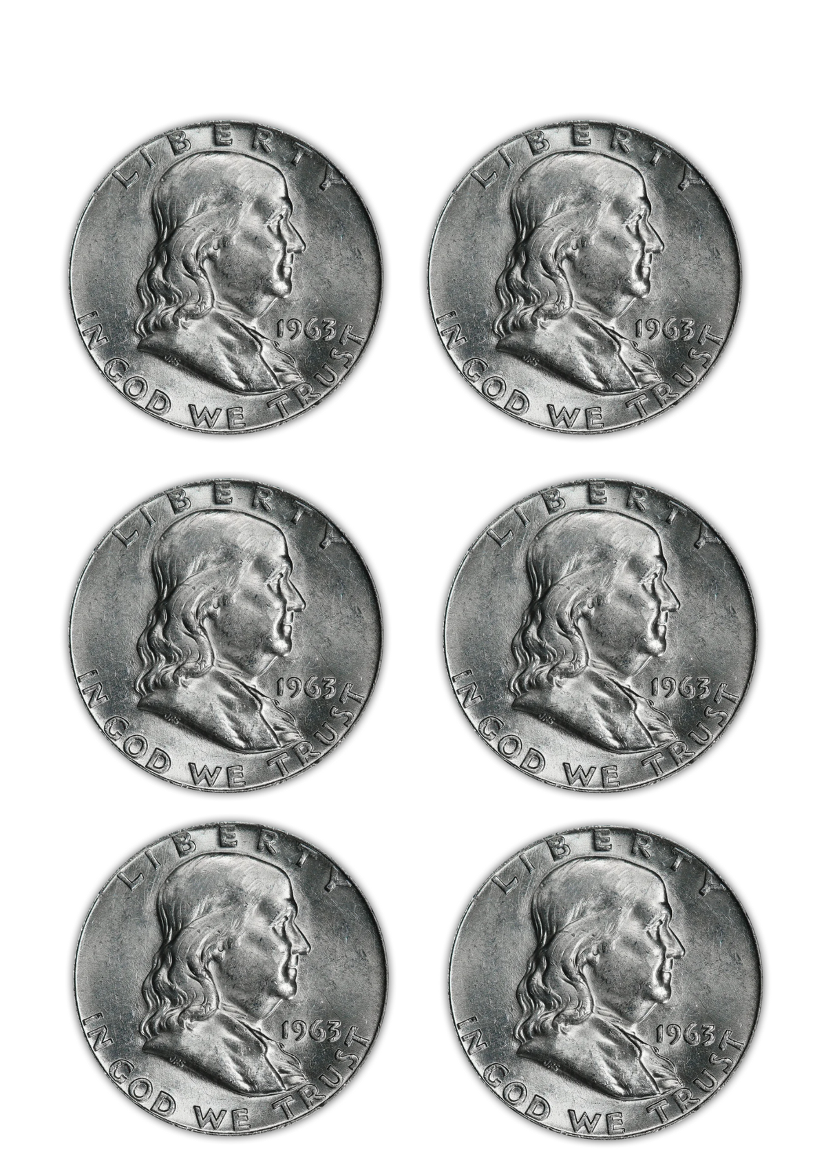 1963 Franklin 90% Silver Half Dollar Denver - Uncirculated