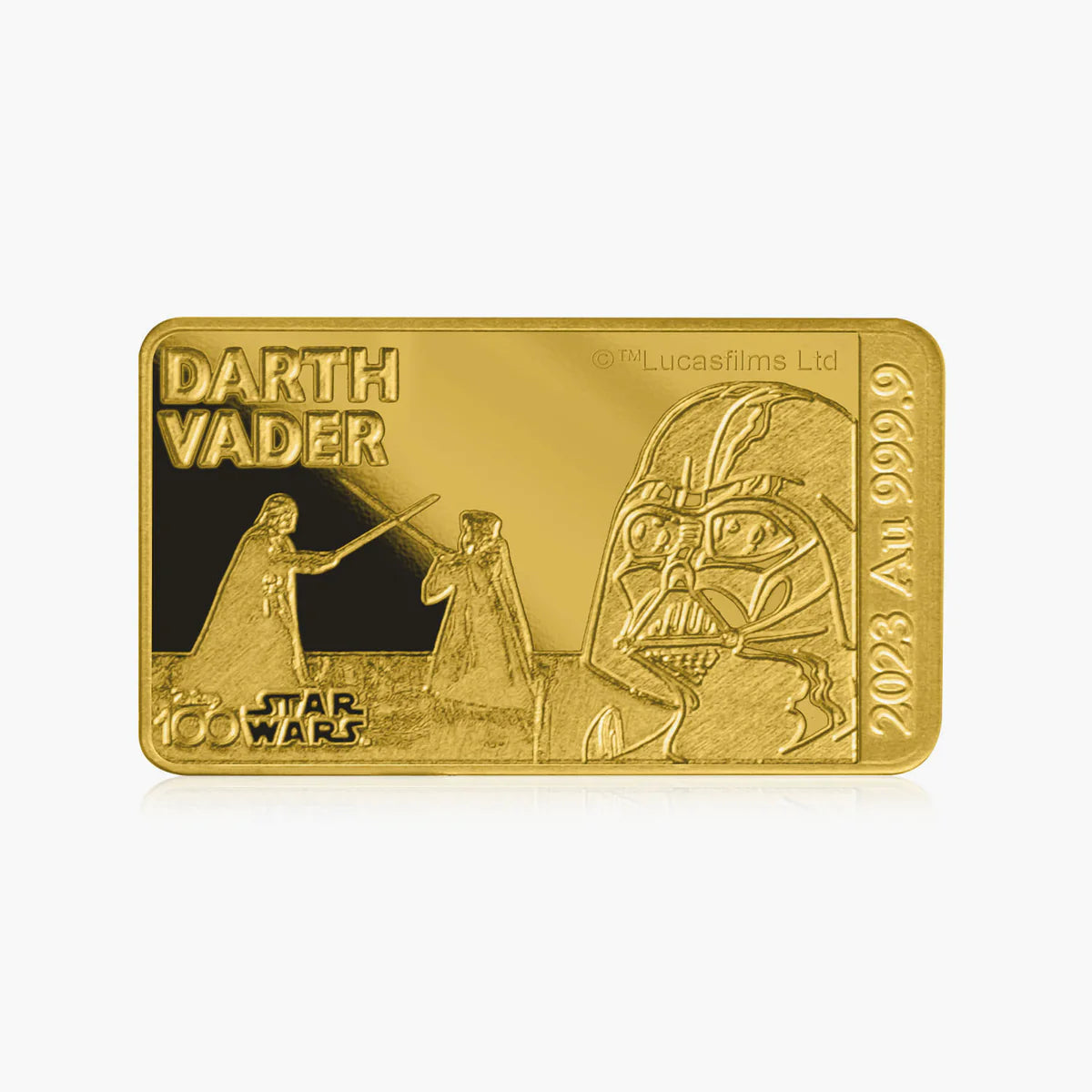 2023 Star Wars Darth Vader Au .9999 1/100oz Gold Proof-like Bar - CoinsTV