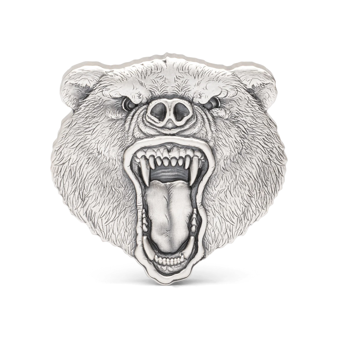 2023 Fierce Nature - Grizzly Bear 2 oz Silver - CoinsTV