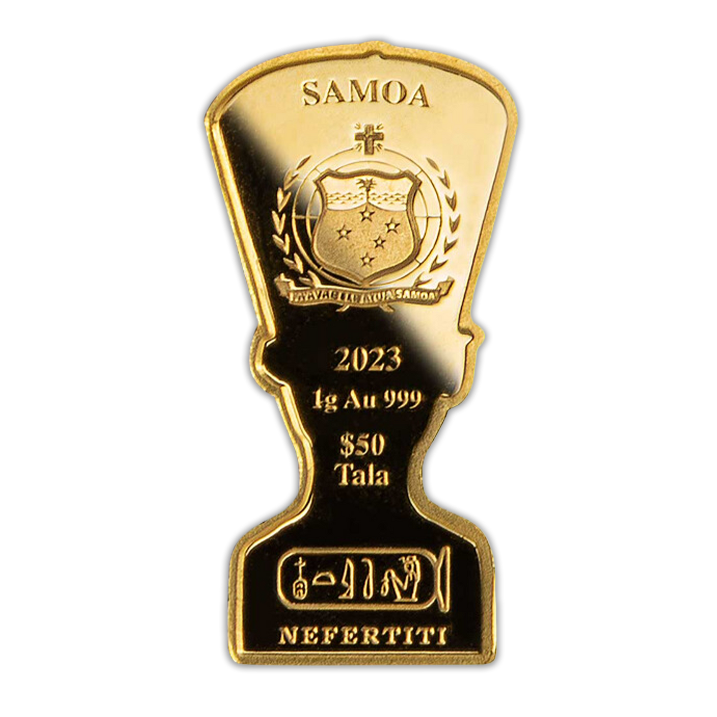 2023 Nefertiti Shaped Coin - 1 Gram Gold