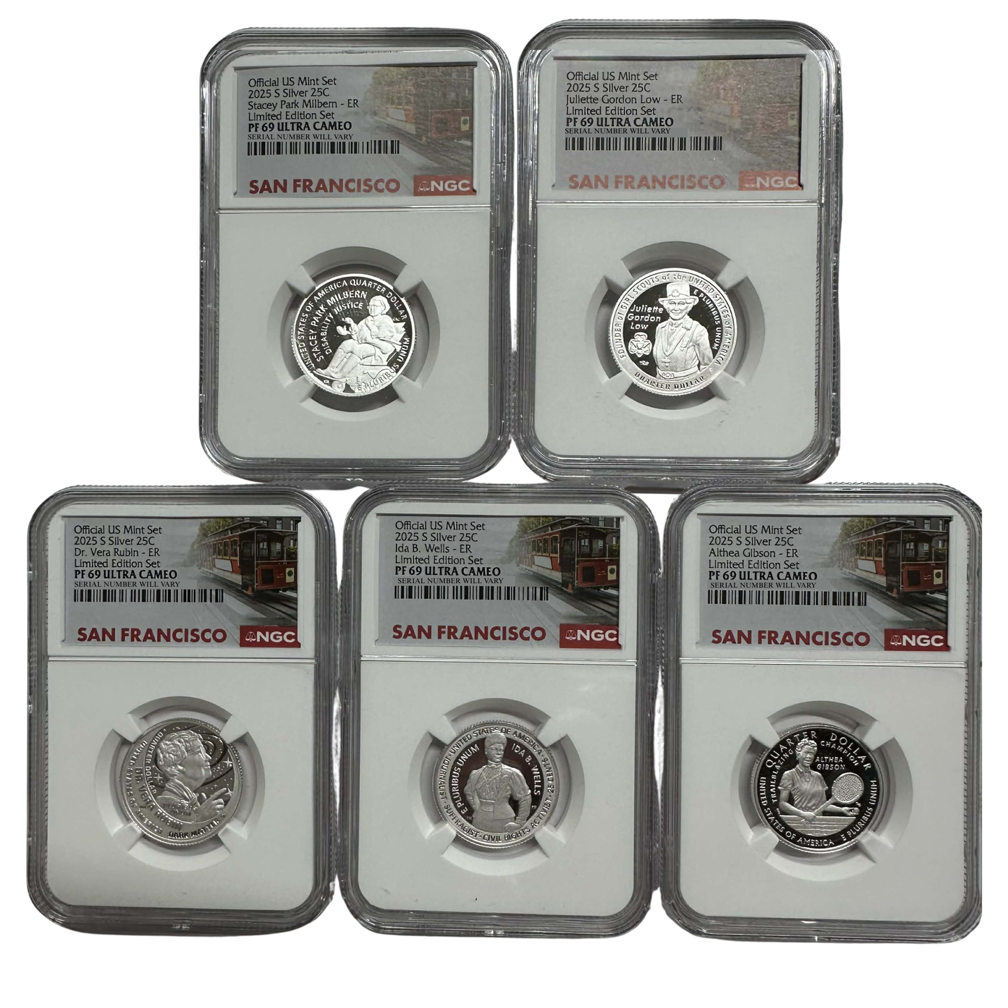 2025-S Silver Quarters Limited Edition Set - NGC PF69UCAM ER San Francisco Label Grab Bag - CoinsTV