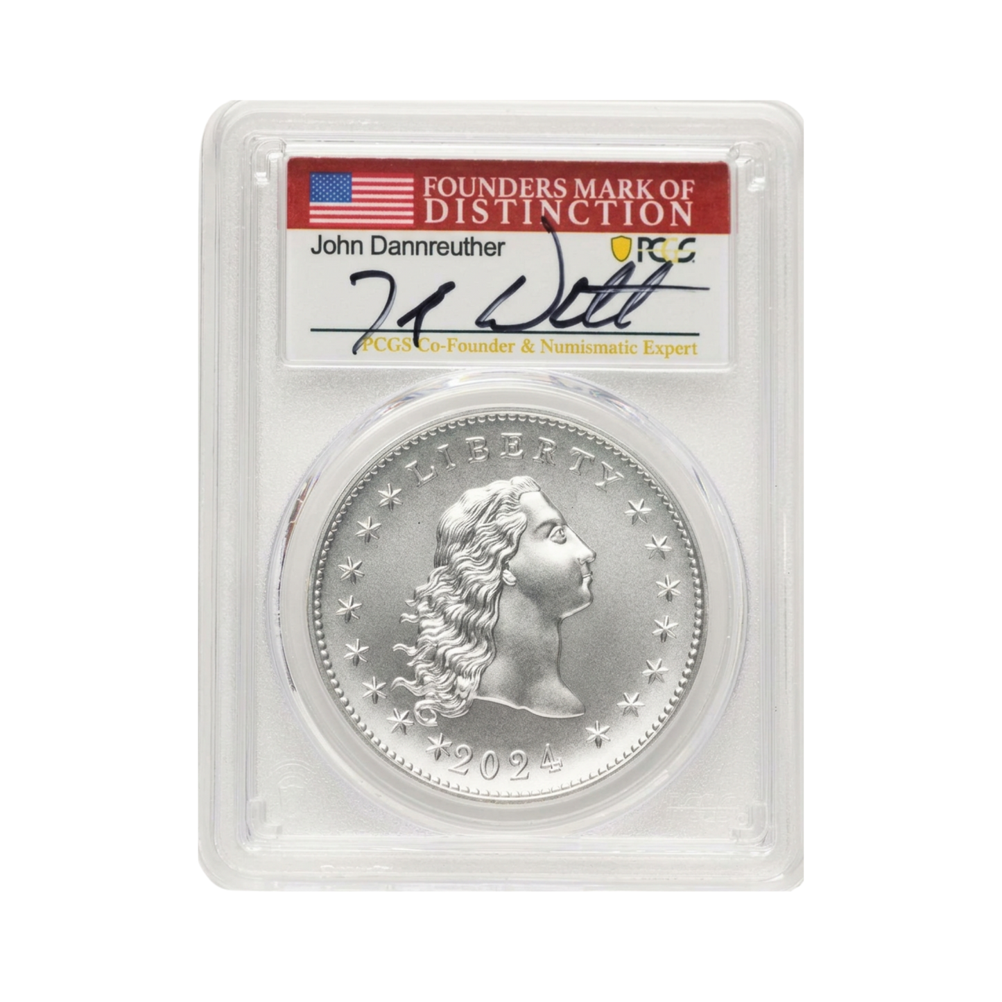 2024 Medal Flowing Hair - PCGS MS70 230th Anniversary AR John Dannreuther Signature