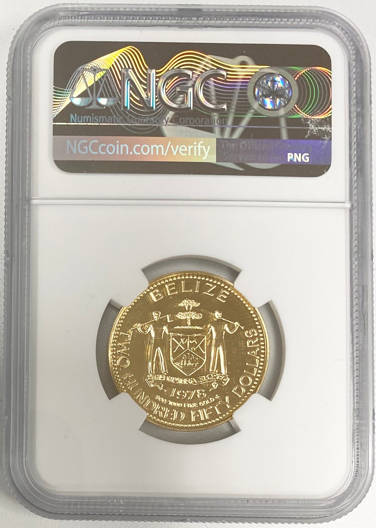 1978FM $250 Belize Jaguar Gold - NGC MS69 DPL - CoinsTV