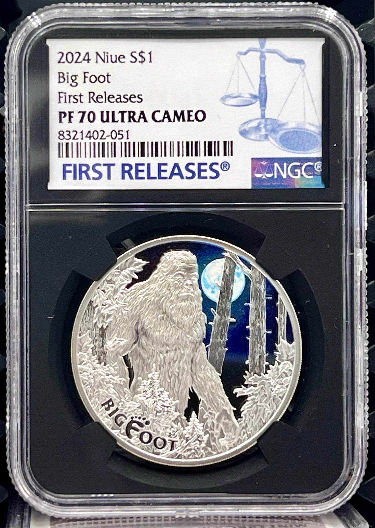 2024 Niue Bigfoot Colorized Proof 1 oz Silver Coin NGC PF 70 UCAM FR