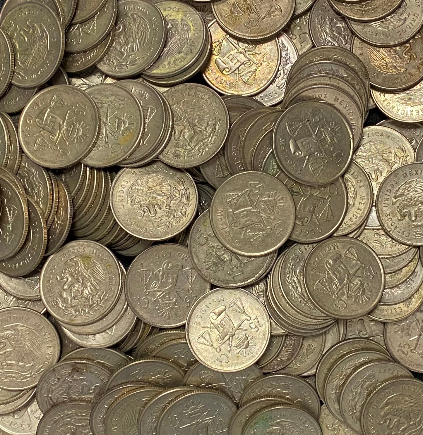 Mexican 25 Centavos Cap & Rays - CoinsTV