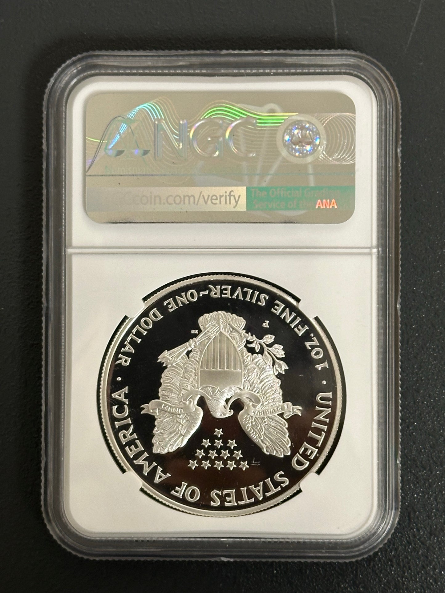1996 P Silver Eagle - Proof - NGCX PF10 Ultra Cameo Sight White - CoinsTV