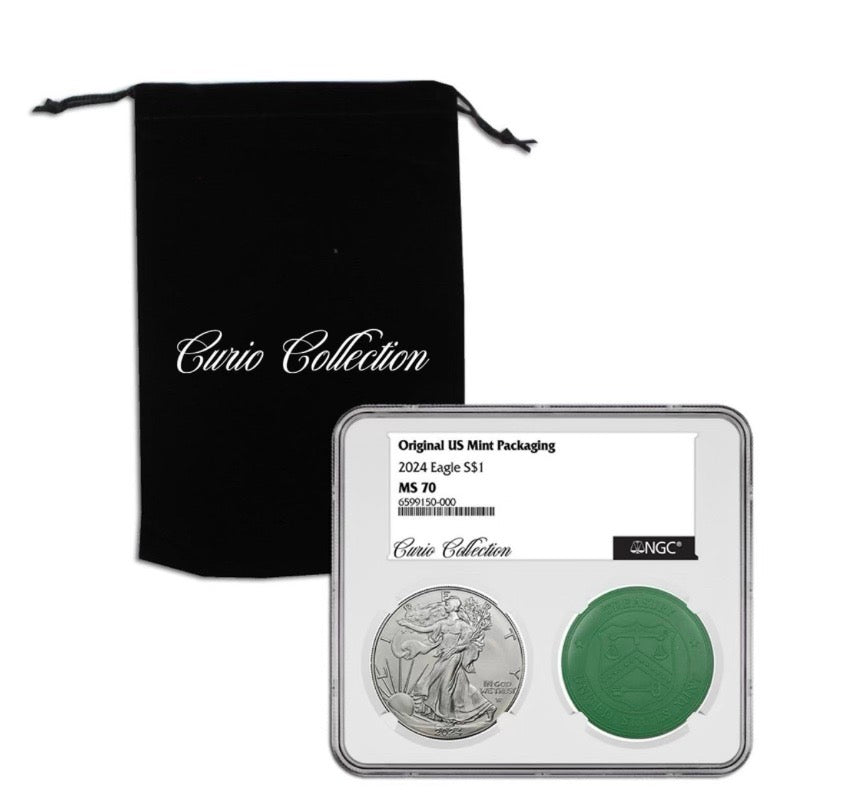 2024 Silver Eagle NGC MS70 w/ Original U.S. Mint Packaging (Curio Collection)