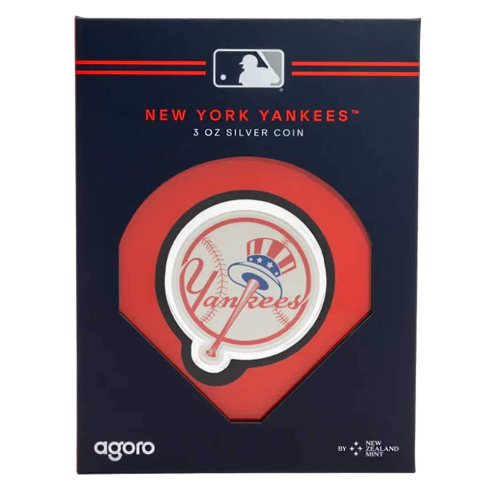 2025 MLB - New York Yankees Team Logo 3oz Silver - CoinsTV
