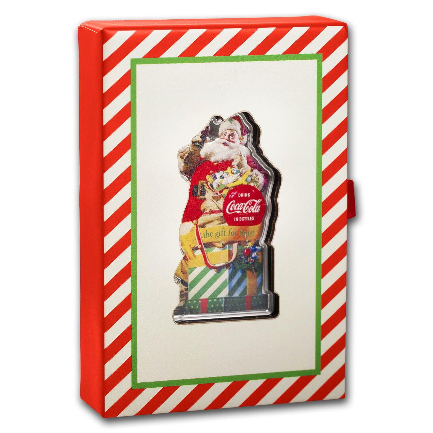 2024 Coca Cola Santa Shaped 1 oz Silver Bar - CoinsTV