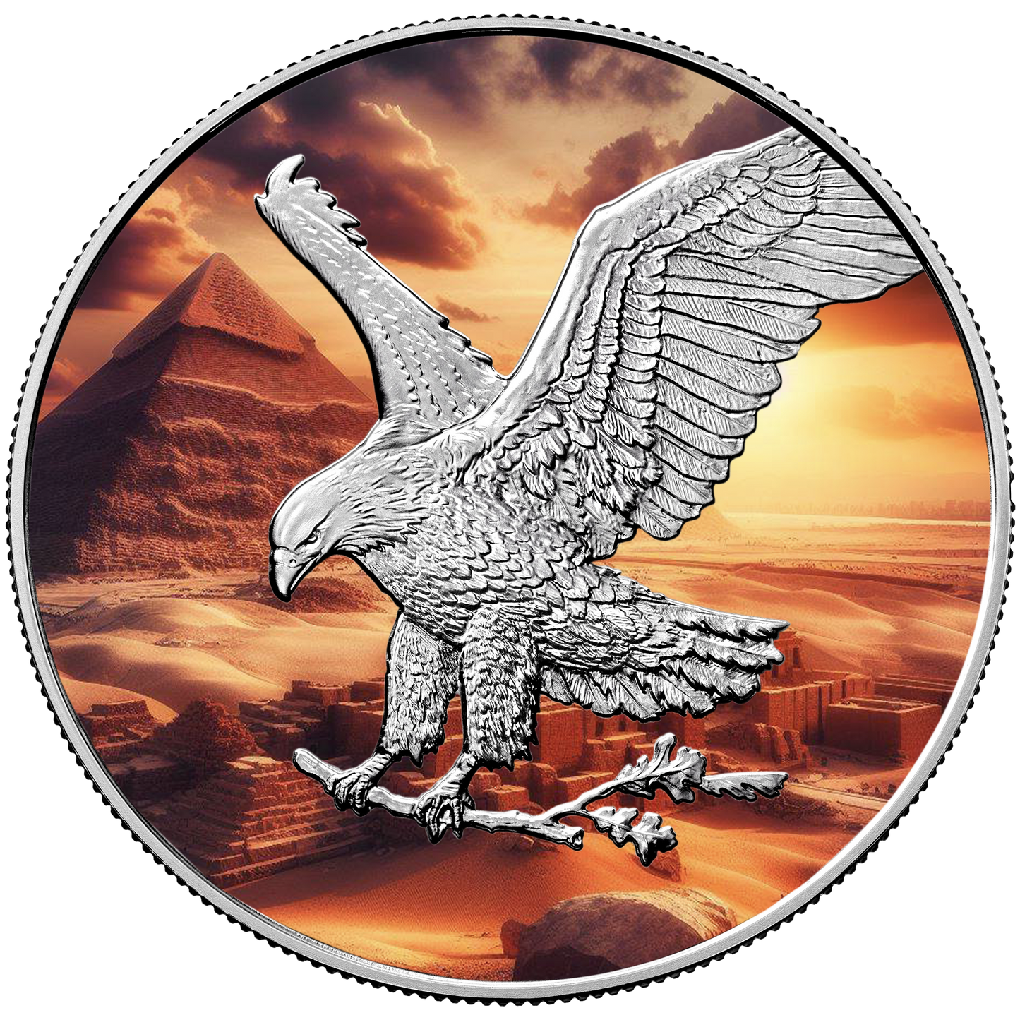 2024 Chromatics King Tutankhamen Silver Eagle - CoinsTV