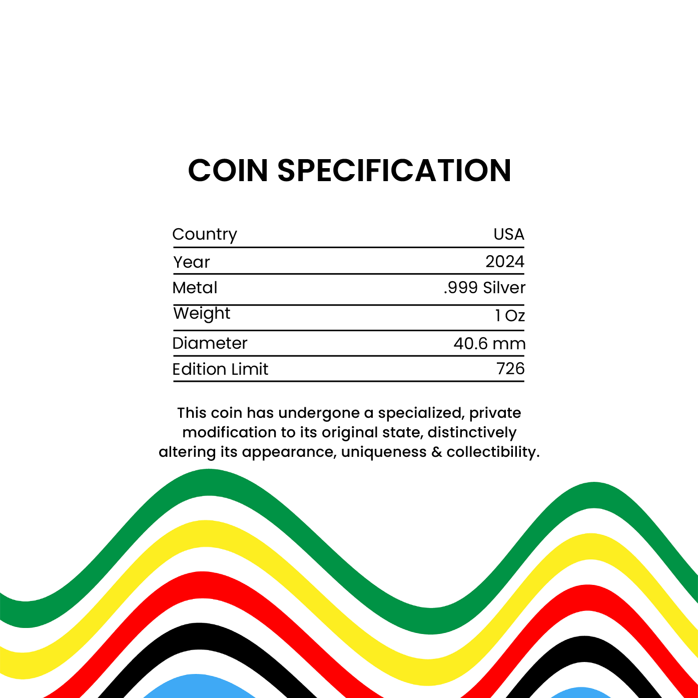 2024 Summer Games Chromatics Silver Eagle - CoinsTV