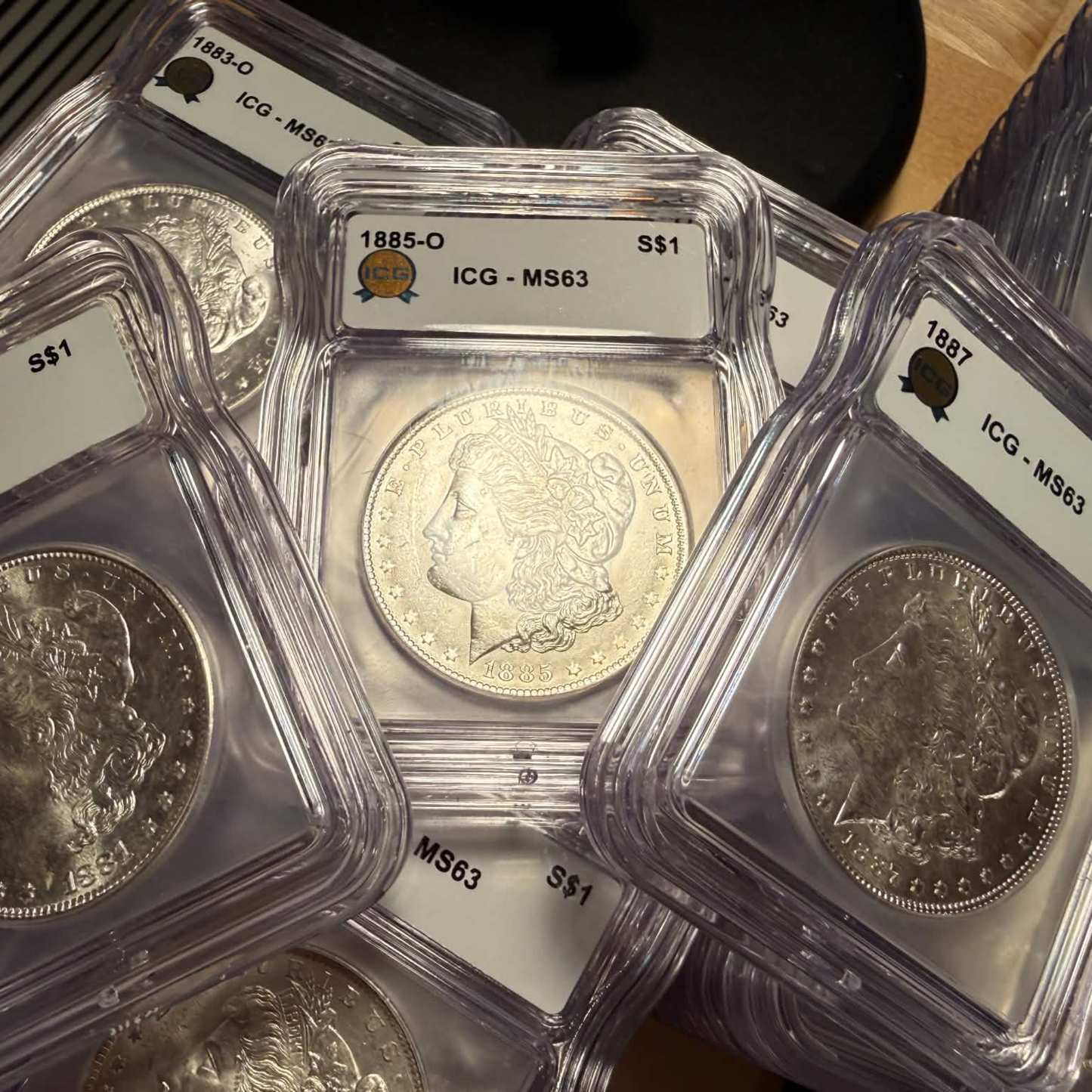 Morgan Silver Dollar ICG MS63 White Tag Grab Bag