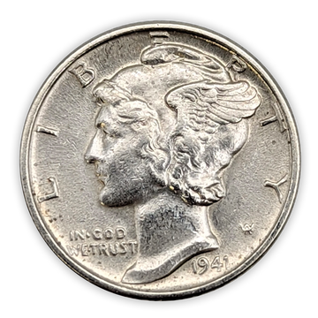 Mercury Dime Almost Uncirculated - Dates Will Vary - CoinsTV