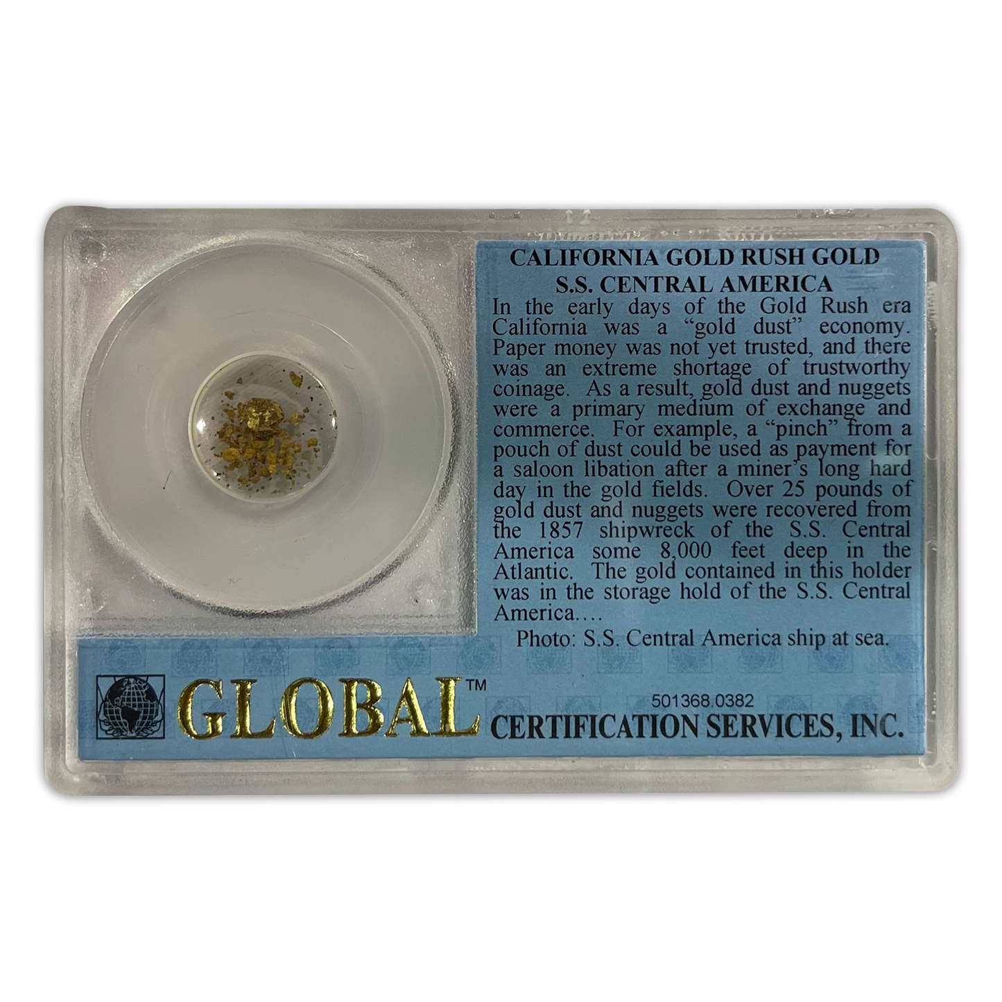 49er California Pinch of Gold Recovered From the S.S. Central America - CoinsTV