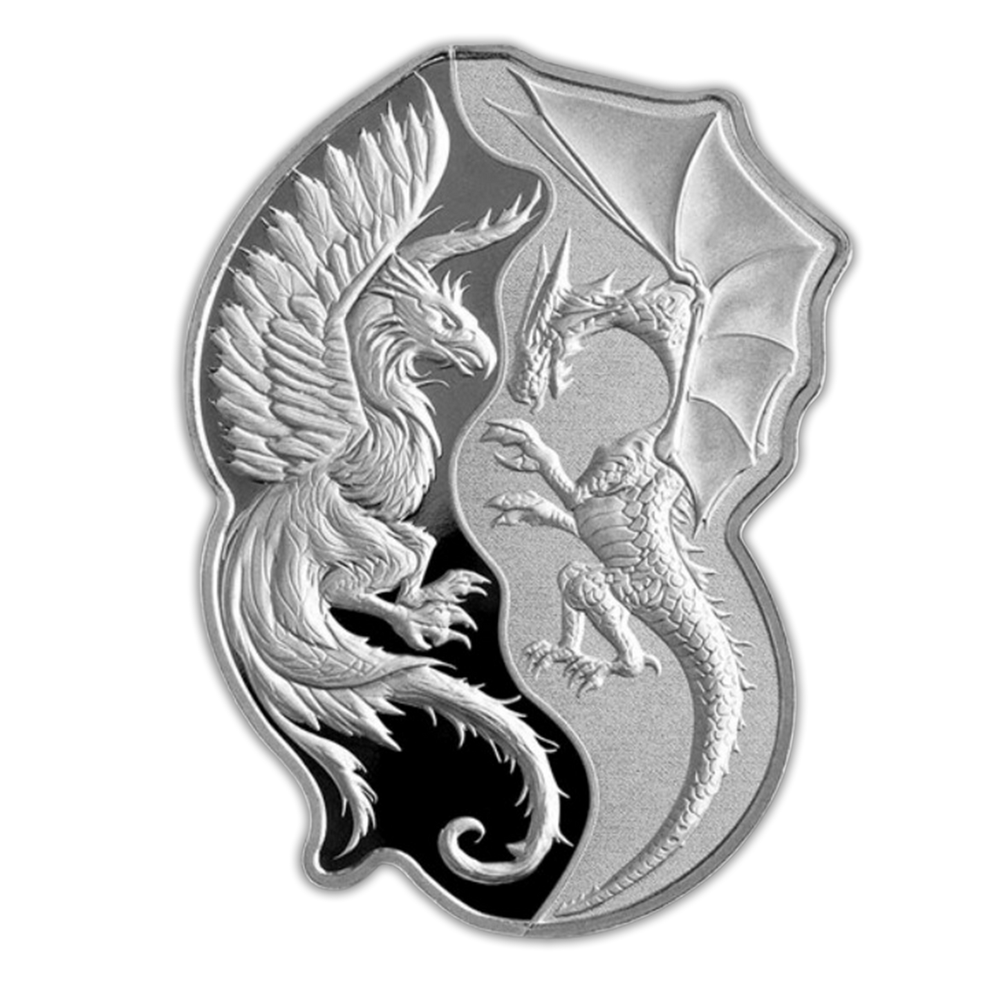 2023 Solomon Islands Silver Phoenix & Dragon 2 pc. Coin Set